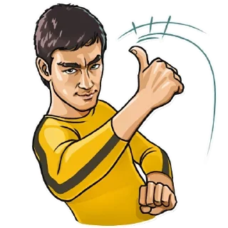 👍-Bruce Lee, Telegram Sticker
