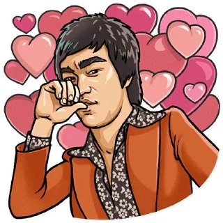 😍-Bruce Lee, Telegram Sticker