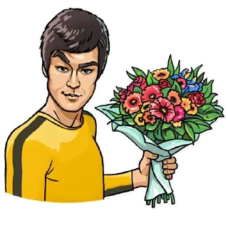 💐-Bruce Lee, Telegram Sticker