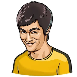 😄-Bruce Lee, Telegram Sticker