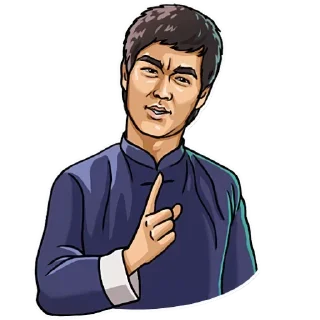 ☝️-Bruce Lee, Telegram Sticker