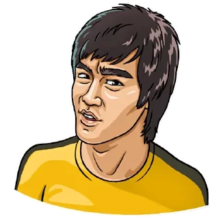 🤔-Bruce Lee, Telegram Sticker