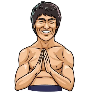 🙏-Bruce Lee, Telegram Sticker