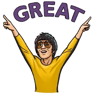 🎉-Bruce Lee, Telegram Sticker