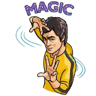 🤓-Bruce Lee, Telegram Sticker