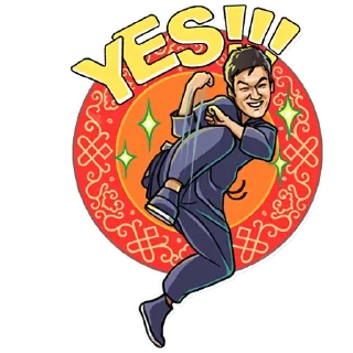 😀-Bruce Lee, Telegram Sticker