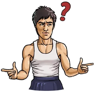 🤔-Bruce Lee, Telegram Sticker