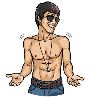 🙄-Bruce Lee, Telegram Sticker