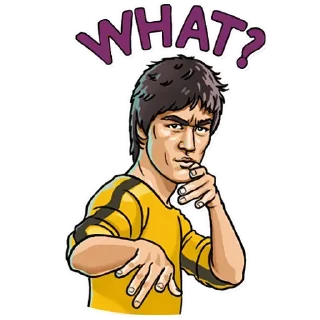 😲-Bruce Lee, Telegram Sticker