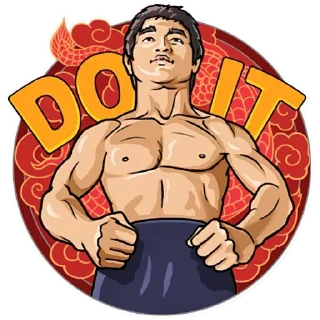 💪-Bruce Lee, Telegram Sticker