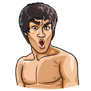 😵-Bruce Lee, Telegram Sticker