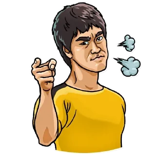 😠-Bruce Lee, Telegram Sticker