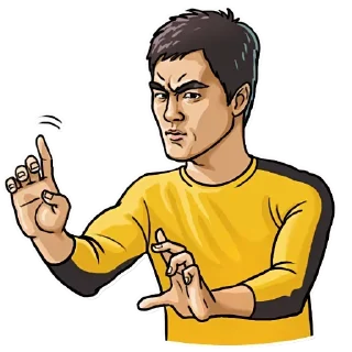 🙁-Bruce Lee, Telegram Sticker