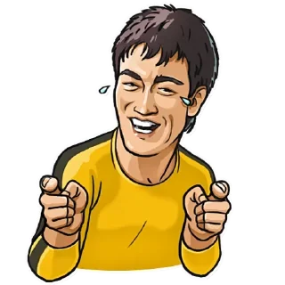 😂-Bruce Lee, Telegram Sticker
