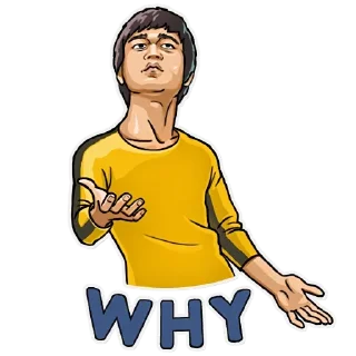 😲-Bruce Lee, Telegram Sticker