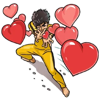 😘-Bruce Lee, Telegram Sticker