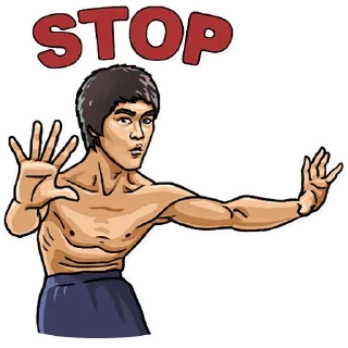 😟-Bruce Lee, Telegram Sticker