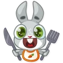 🍴-Boo the Bunny, Telegram Sticker