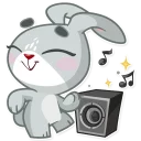 🎶-Boo the Bunny, Telegram Sticker