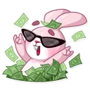 💰-Bunny Rosy, Telegram Sticker