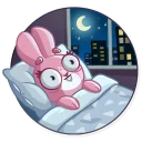 😴-Bunny Rosy, Telegram Sticker