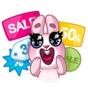 😯-Bunny Rosy, Telegram Sticker