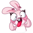 😱-Bunny Rosy, Telegram Sticker