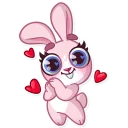 😍-Rosy Bunny, Telegram Sticker