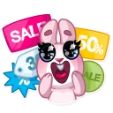 😱-Rosy Bunny, Telegram Sticker