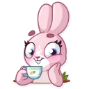 ☕-Rosy Bunny, Telegram Sticker