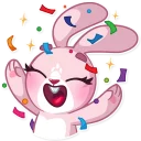 🎉-Rosy Bunny, Telegram Sticker
