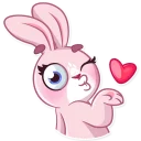 😘-Rosy Bunny, Telegram Sticker