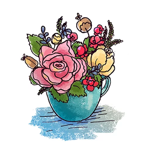 Cakes And Flowers, telegram sticker