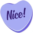 💯-Candy Hearts -Friends, Telegram Sticker