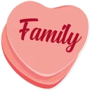 👪-Candy Hearts -Friends, Telegram Sticker
