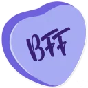 🤝-Candy Hearts -Friends, Telegram Sticker