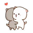 🤗-Peach Cat @TgSticker, Telegram Sticker