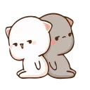 👯‍♀-Peach Cat @TgSticker, Telegram Sticker