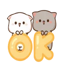 👌-Peach Cat @TgSticker, Telegram Sticker