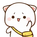 🤔-Peach Cat @TgSticker, Telegram Sticker
