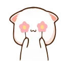 🤩-Peach Cat @TgSticker, Telegram Sticker