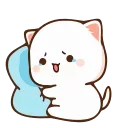 😭-Peach Cat @TgSticker, Telegram Sticker