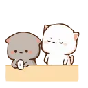 👈-Peach Cat @TgSticker, Telegram Sticker