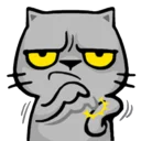 😤-Cat Line, Telegram Sticker
