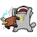 😫-Cat Line, Telegram Sticker