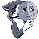 🌚-Catvador Dali, Telegram Sticker
