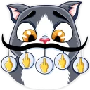 🖕-Catvador Dali, Telegram Sticker