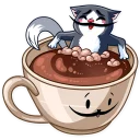 ☕️-Catvador Dali, Telegram Sticker