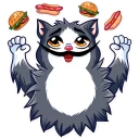 🍔-Catvador Dali, Telegram Sticker