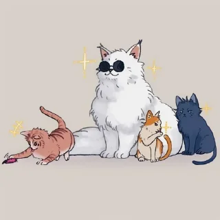 🐈-[Cat kaisen 2]  @Toji_sama, Telegram Sticker